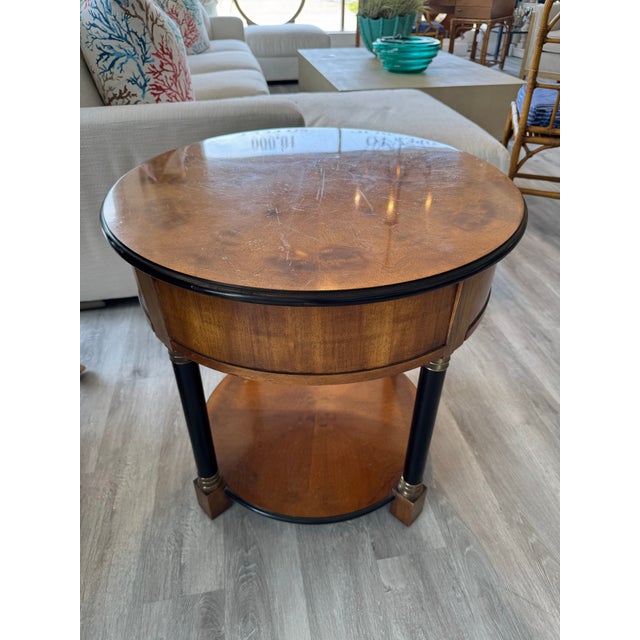 1980’s Vintage Round Side Table For Sale In West Palm - Image 6 of 11