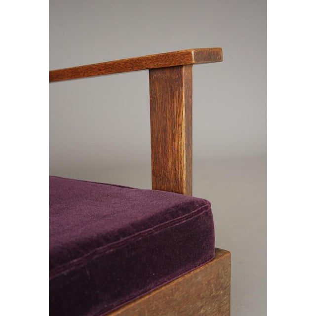 Art Deco Dutch Lady Armchair in Oak, 1920s For Sale - Image 11 of 18