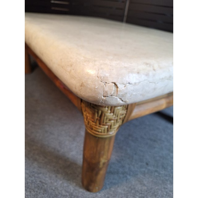 1980s Antonio Budji Layung Style MCM Tessellated Stone Coffee Table For Sale In Mobile - Image 6 of 7