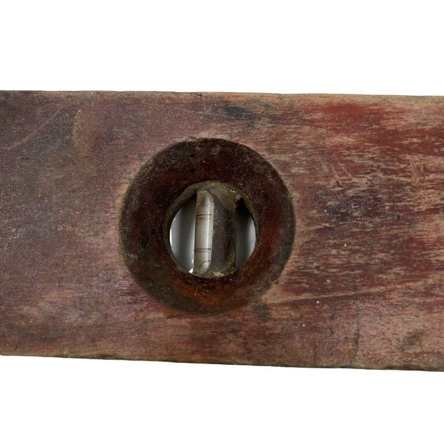 Brown Antique Late 19th Century Primitive Sargent & Co. Ny Wooden Bubble Level For Sale - Image 8 of 12