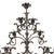 Large Wrought Iron 15-Flame Wall Candleholder, 1700s For Sale - Image 3 of 7