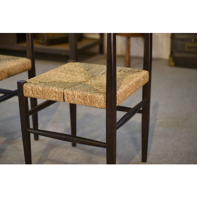 Chairs with Rush Seats, 1970, Set of 2 For Sale - Image 3 of 11