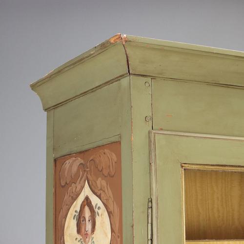 Directoire Wardrobe in Lacquered and Painted Walnut For Sale - Image 4 of 15