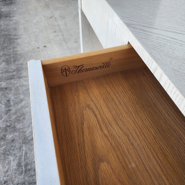 Thomasville Console Sofa Table Whitewash Beach House For Sale - Image 14 of 14