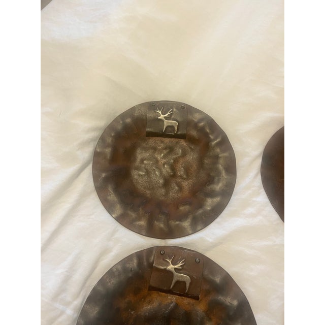 Jan Barboglio Moose Metal Plates 4 Piece Set Rustic Handcrafted Wildlife Decor Collection For Sale In Phoenix - Image 6 of 12