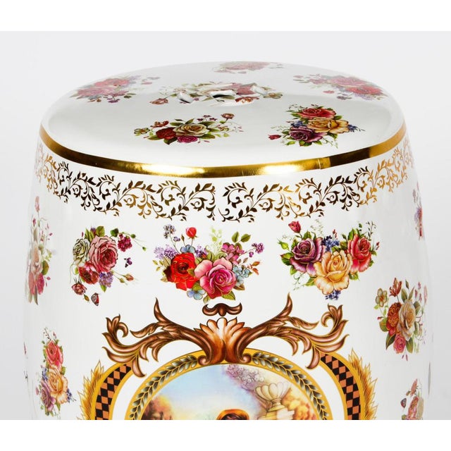 Set of Vintage Japanese Inspired Porcelain Garden Seats For Sale - Image 17 of 18