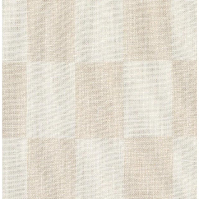Abstract Schumacher X David Kaihoi Loose Check Panel Fabric in Light Neutral - 4 Panels For Sale - Image 3 of 4