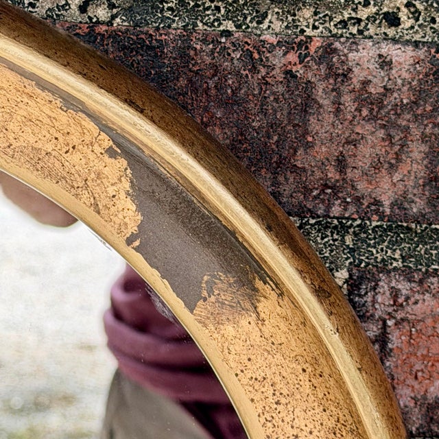 Mid 20th Century Palm Beach Regency Moorish Arched Parcel Gilt Wall Mirror, Newly Painted For Sale - Image 11 of 12