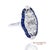 18K White Gold Natural Diamond and Blue Sapphire Ring Metal Type: 18K White Gold Total Item Weight: 5.0 Grams Dimensions:...