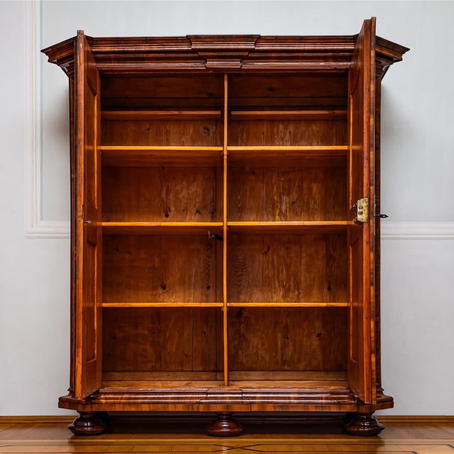 Baroque Serpentine Armoire, 1800s For Sale - Image 4 of 10