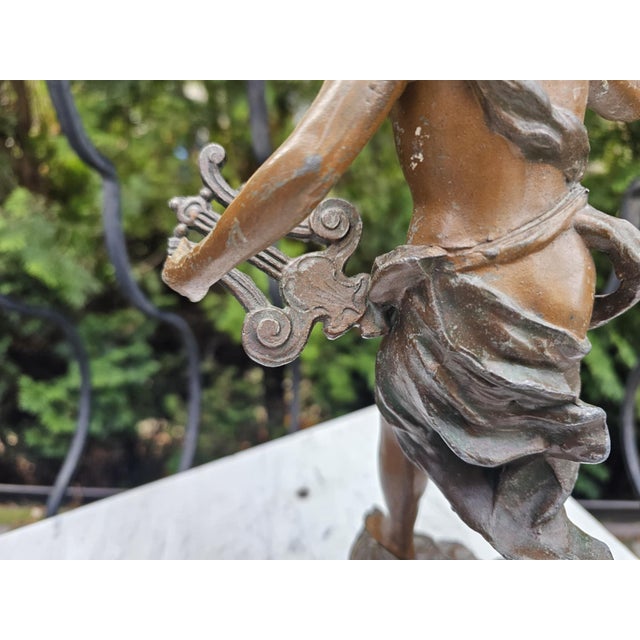Pre-War Figurine of Boy with a Harp, 1890s-1900s For Sale - Image 10 of 12