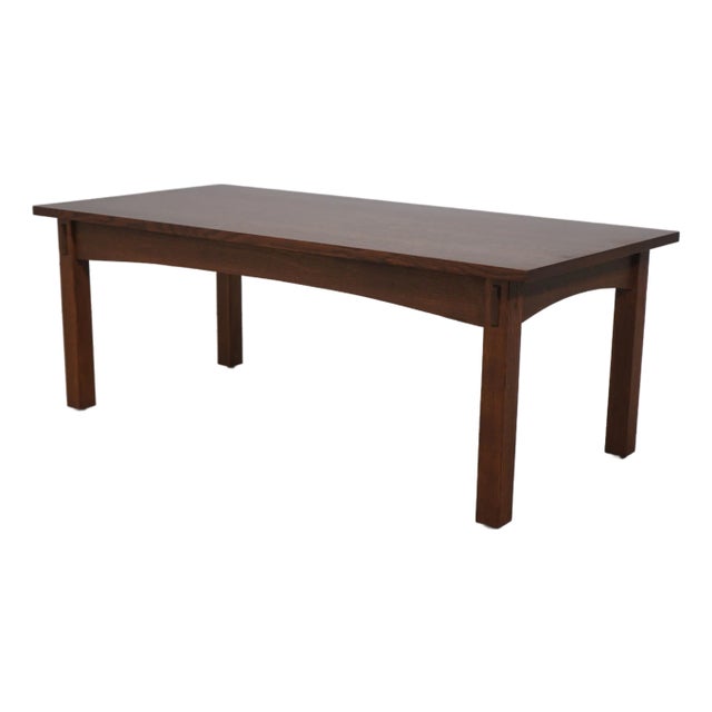 Stickley Mission Oak Rectangular Coffee Table For Sale