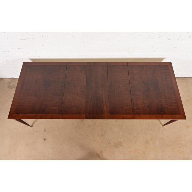 Kindel Furniture 1980s Kindel Furniture French Regency Louis XVI Cherry Wood Extension Dining Table, Newly Refinished For Sale - Image 4 of 12