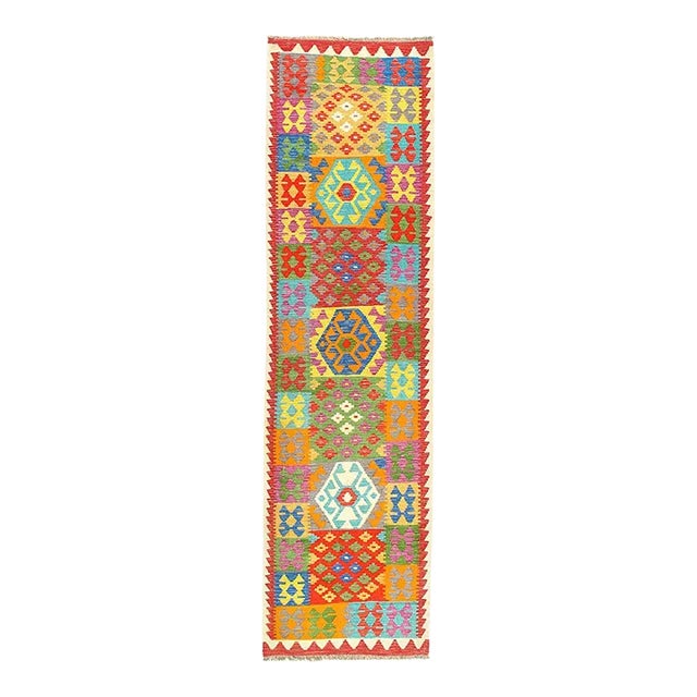 Pasargad Caucasian Tribal Style Flat Weave Kilim Runner For Sale
