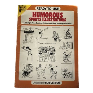 Vintage Humorous Sports Illustrations Clip Art Book For Sale