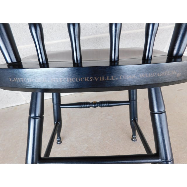 L Hitchcock Maple Stenciled Eagle Back Tavern Inn Chairs - Set of 3 For Sale - Image 15 of 17