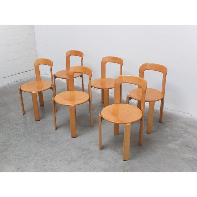 Rey Chairs by Bruno Rey for Dietiker, Switzerland, 1971, Set of 6 For Sale - Image 6 of 17