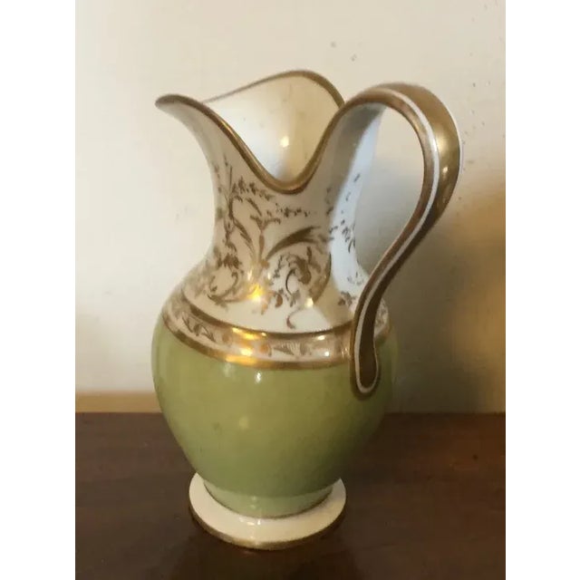 Antique 19th Century Old Porcelain Cream Hand Painted Pitcher For Sale - Image 12 of 13