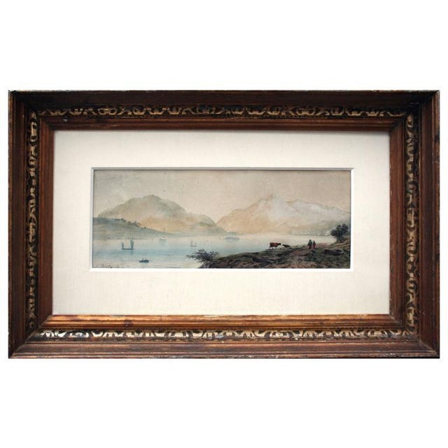 19th Century "Loch Tay" Landscape Watercolor Painting, Framed For Sale - Image 4 of 4
