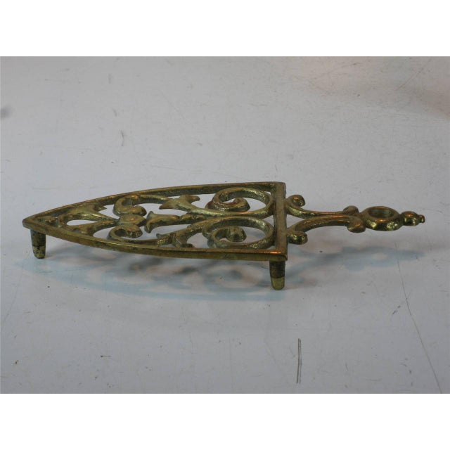 American Early 20th Century Trivet Bronze / Brass Pattern Reenactments For Sale - Image 3 of 7