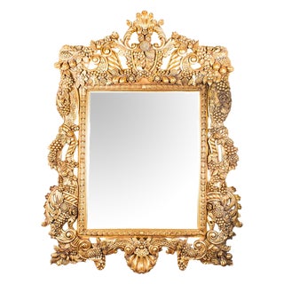 Decorative Florentine Giltwood Mirror For Sale