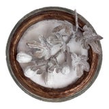 Paper Mache Fig Branch in Cartapesta Round Frame For Sale