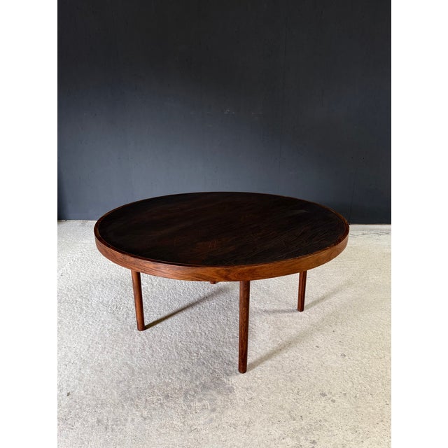 Mid-Century Modern Scandinavian Teak Coffee Table with Copper Inlay, Denmark, 1960s For Sale - Image 4 of 15