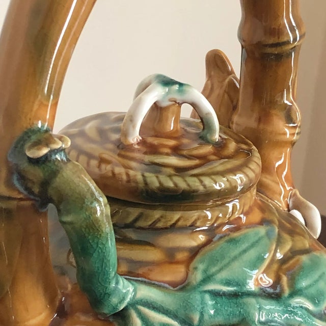 Antique Chinese Majolica Sancai Teapot For Sale - Image 4 of 12