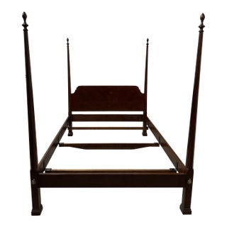 Drexel Mahogany Queen 4 Poster Bed For Sale