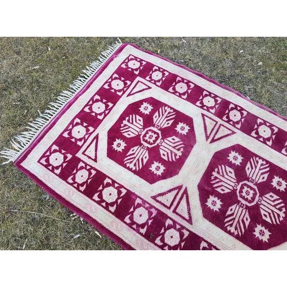 Textile Hand-Knotted Turkish Kurdish Runner . Tribal Long Runner - 3′5″ × 12′2″ For Sale - Image 7 of 11