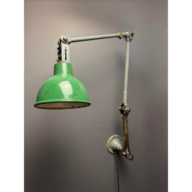 Large Industrial Wall Lamp by John Dugdill & Co, 1930s For Sale - Image 9 of 9
