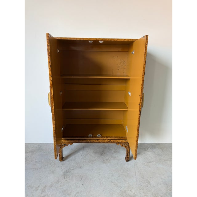 1970s Mid Century Hollywood Regency Faux Tortoiseshell Cabinet For Sale - Image 5 of 18