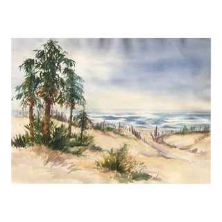 1970s Ingrid Hofer South Carolina Beach Painting For Sale