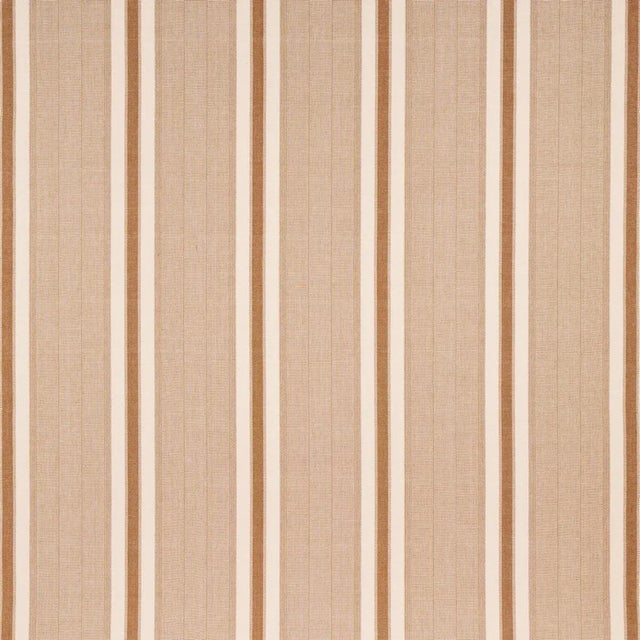 A smart, versatile cotton stripe, ethically handwoven in Guatemala. The artisanal nature of this carmel-colored textile...