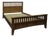 Mission Style Quarter Sawn Oak Bed With Slats - Walnut For Sale