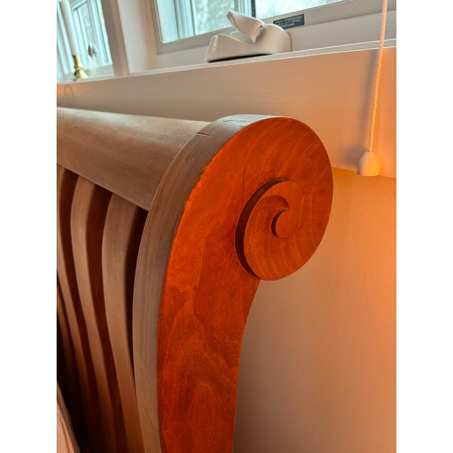 Rare Charles Shackleton Queen Sleigh Bed – Handcrafted Vermont Hardwood For Sale In Portland, ME - Image 6 of 8