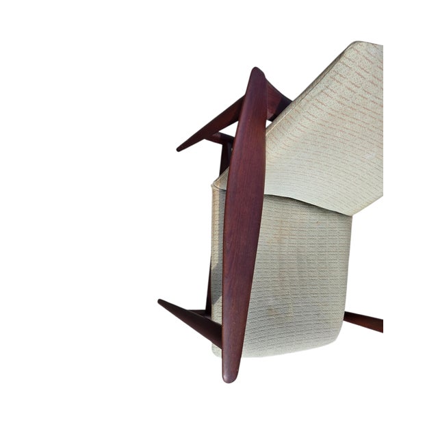 Brown 1960s Danish Modern Teak Lounge Chair Paddle Armchair Denmark For Sale - Image 8 of 17