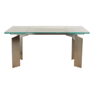 Glass and Silver Table from Cattelan Italia For Sale