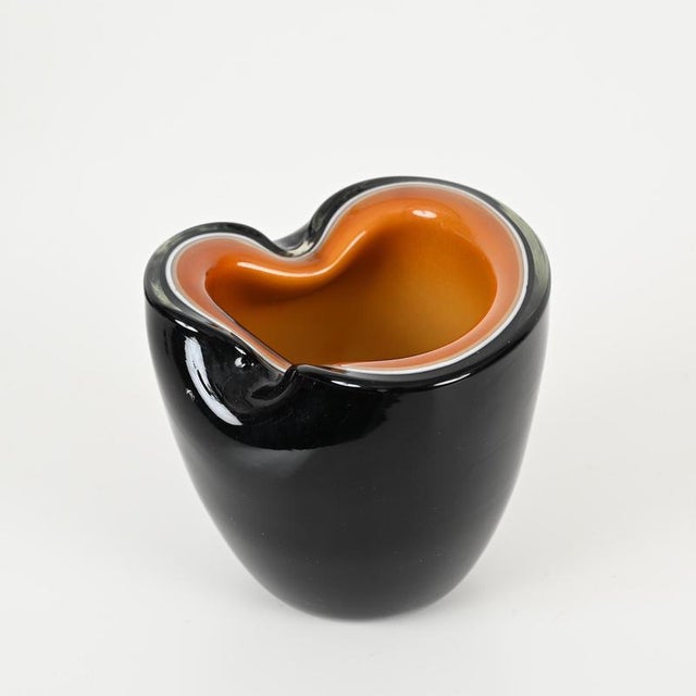 1970s Orange Murano Glass Ashtrays from Erco, Italy, 1970s, Set of 3 For Sale - Image 5 of 16