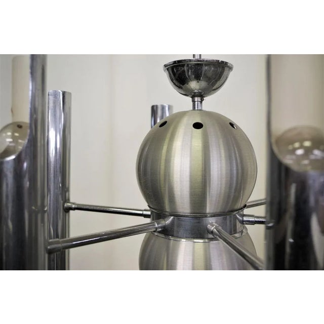 Chromed Ceiling Lamp from Toscana Luce, 1970s For Sale - Image 6 of 8
