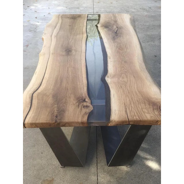 Impero Table in Oak and Resin by Andrea Toffanin for Hood - Back & Forth Design For Sale - Image 6 of 8