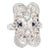 Vintage Art Deco Diamond Sapphire Ring 14k White Gold Filigree 6 Dinner Jewellery size 6 For Sale