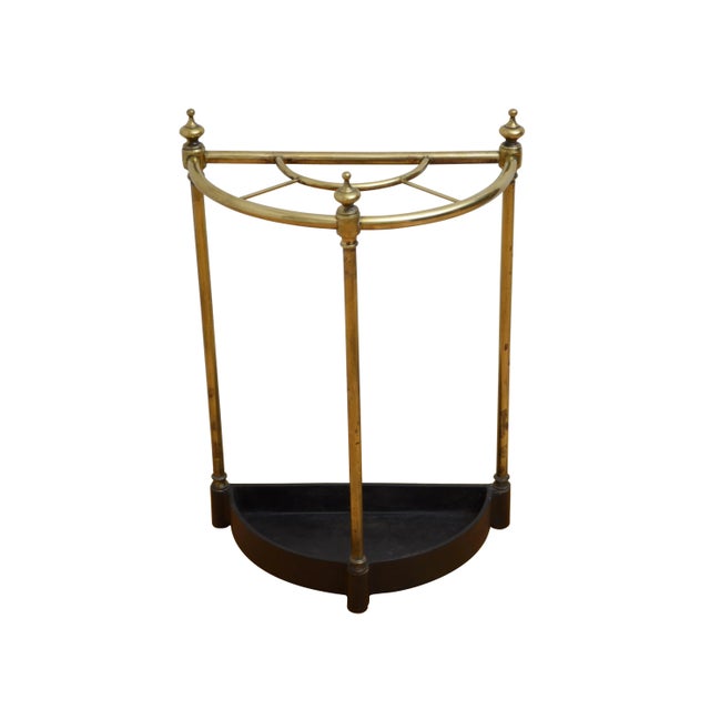 English Victorian Demi Lune Umbrella Stand, 1880s For Sale - Image 11 of 11