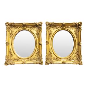 Pair Small Gilt Mirrors 19th Century
