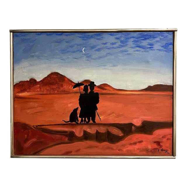 Original Benjamin Levy Oil on Canvas Painting "The Canyon," Signed and Dated 1992 For Sale