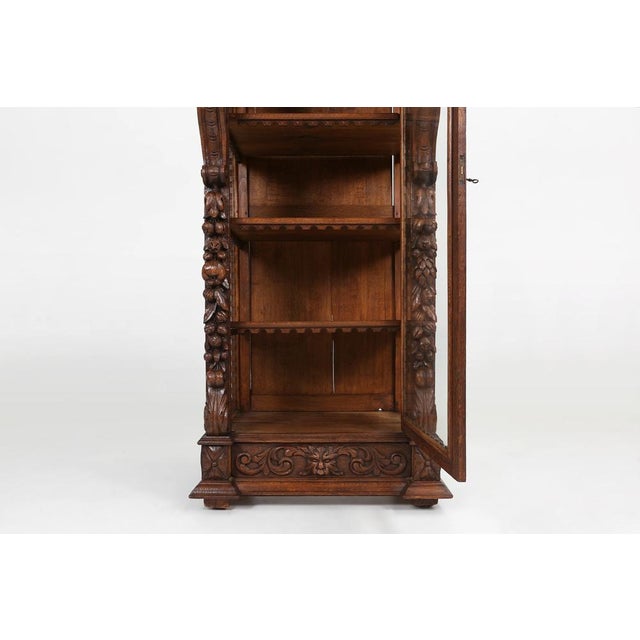 Baroque Style Display Case in Oak, Belgium, 1950s For Sale - Image 4 of 18