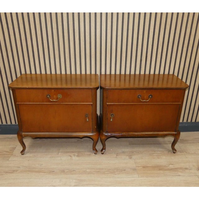 Chippendale Style Bedside Tables in Wood, 1950s, Set of 2 For Sale - Image 16 of 16