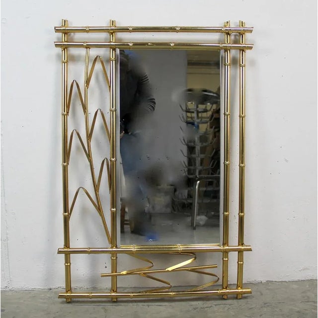Mirror in Golden Metal, 1960s, in Very Good conditions. Designed 1960 to 1969
