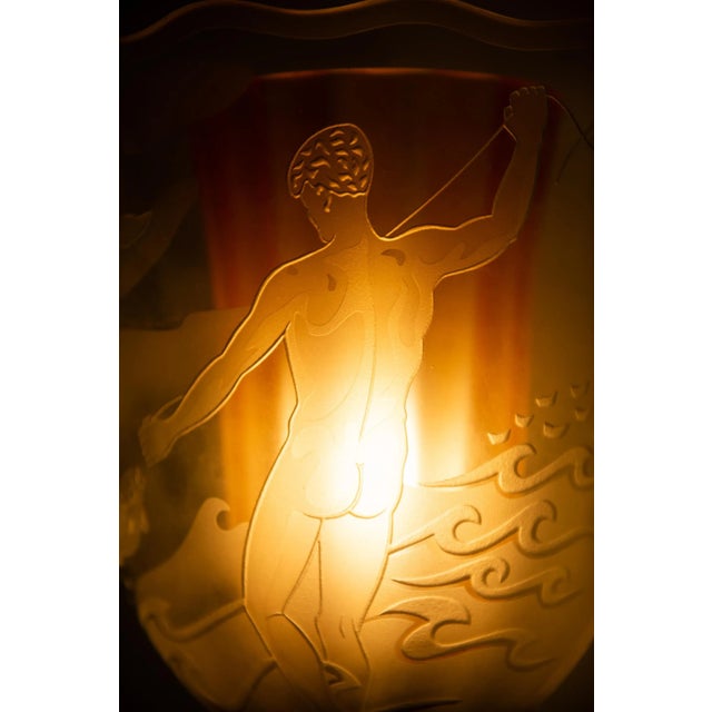 Metal Swedish Model G4 Floor Lamp by Bo Notini for Glössner & Co., 1940s For Sale - Image 7 of 9