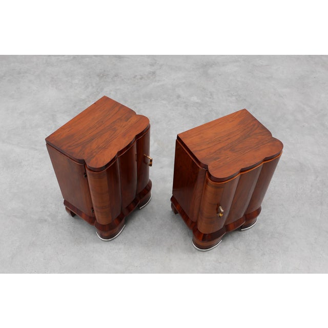 Art Deco Nightstands in Walnut, Italy, 1920s, Set of 2 For Sale - Image 18 of 18